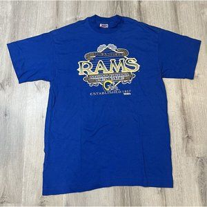 Vintage 90’s LA Rams  T Shirt‎ Mens X Large Trench Ultra Single Stitch